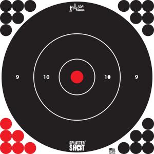 Pro-Shot 12B-WHTE-5PK 12" SPLATTER BULLSEYE TRG