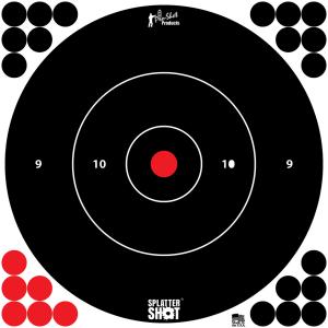 Pro-Shot 12B-WHTE-TG-12PK 12" SPLATTR SHOT BULLSEYE