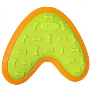 Hero Dog Toys Outer Armor Boomerang, Orange/Lime, Large, 64187