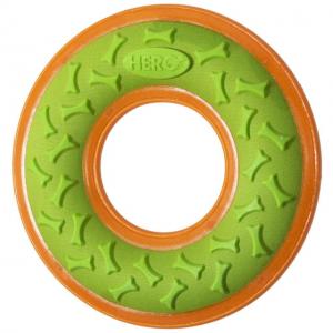 Hero Dog Toys Outer Armor Ring, Orange/Lime, Large, 64188