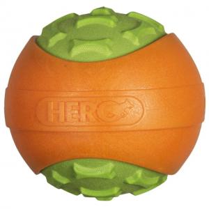Hero Dog Toys Outer Armor Ball, Orange/Lime, Large, 64192