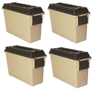 Berrys Manufacturing 30 CAL PLASTIC AMMO CAN TAN 4/PK