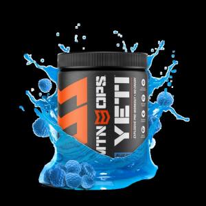 MTN OPS Yeti Monster Pre-workout Powder Energy Drink, 30 Serving Tub, Blue Raspberry, 1002-BR