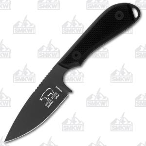 White River M1 Pro Black Textured G10 Black Coated Fixed Blade
