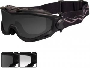 Wiley X Spear Goggle - 2 Lens - Smoke Grey,Clear Lens / Matte Black Frame, SP29B