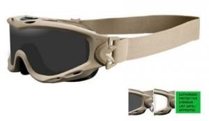 Wiley X Spear Goggle - APEL Approved, 2 Lens - Smoke Grey,Clear / Tan Frame, SP30T