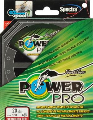 Power Pro Braided Line Vermilion Red 300 yds. - 20 lb. Test, Red 051628