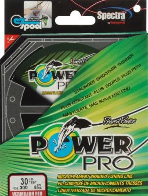 Power Pro Braided Line Vermilion Red 300 yds. - 30 lb. Test, Red 051629