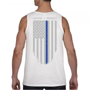 Tank - Thin Blue Line American Flag - HONOR & RESPECT-TBL-Tank