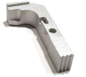 Centennial Defense Systems Extended Mag Release for Gen 1-3 9mm, .40S&W, .357SIG Glock, Serrated, Satin Aluminum, 20361