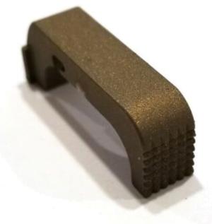 Centennial Defense Systems Extended Mag Release for Gen 4-5 9mm, .40S&W, .357SIG Glock, Stippled, Burnt Bronze, 20426