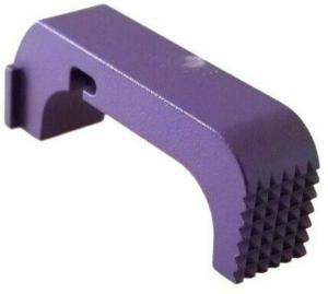 Centennial Defense Systems Extended Mag Release for Gen 4-5 9mm, .40S&W, .357SIG Glock, Stippled, Purple, 20434