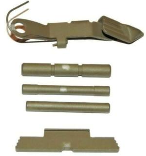 Centennial Defense Systems Extended Control Kit w/Serrated Mag Release for Gen 1-3 Glock 9mm, .40S&W, .357SIG, 3 Pins, Glock Tan, 40093