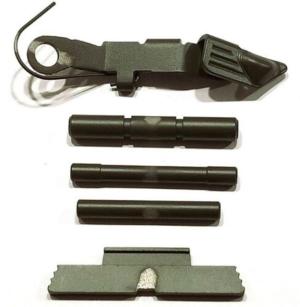 Centennial Defense Systems Extended Control Kit w/Stippled Mag Release for Gen 4 Glock 9mm, .40S&W, .357SIG, 3 Pins, OD Green, 40226