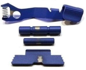 Centennial Defense Systems Extended Control Kit for Glock 43X/48, 2 Pins, Blue, 40422
