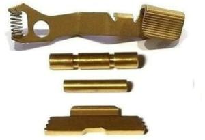 Centennial Defense Systems Extended Control Kit for Glock 43X/48, 2 Pins, TiN, Gold, 40433