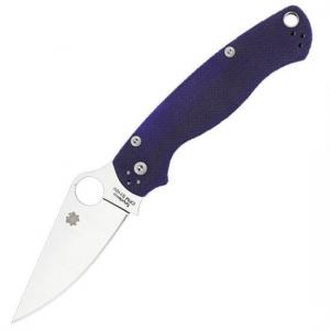 Spyderco Para Military 2 Folding 3.42 Inch Plain Edge G10 Dark Blue