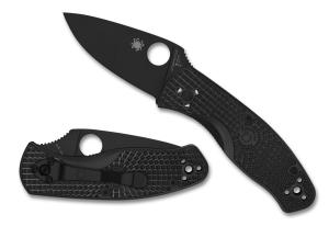 Spyderco Persistence Lightweight Folding Knife 2.77&quot; Black Plain Blade Black FRN Handles