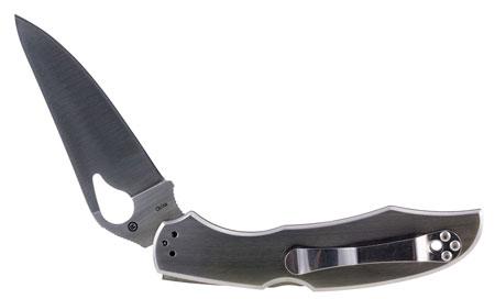 Spyderco Byrd Cara 2 Folding Knife 3.875in Plain Stainless BY03P2