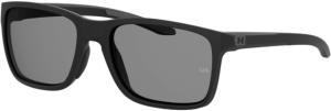 Under Armour Hustle Sunglasses with Matte Black Frame and Grey Polarized Lens, Medium, UA0005S 003-M9