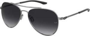 Under Armour Instinct Sunglasses with Shiny Dark Ruthenium Frame and Grey Polarized Lens, Medium, UA0007GS KJ1-WJ