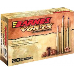Barnes Bullets 30729 35 Whelen VOR-TX Ammunition, 200gr, Tipped TSX Bullet Flat Base, Per 20