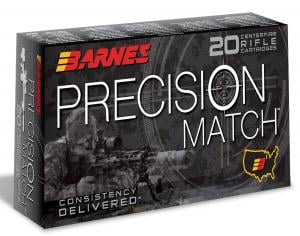 Barnes Bullets 0814 Precision Match  6mm Creedmoor 112 GR OTM Boat Tail 20 Bx/ 10 Cs