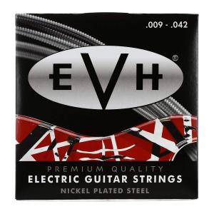 EVH Premium Nickel Plated, Durable, Sweet Sounding and Smooth Electric Guitar Strings (.009 - .042) in Silver