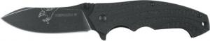 Defcon 5 Alpha Tactical Folding Knife, 4.13in, SS 8Cr13MOV, Stonewashed Blade, Anodized Textured, Aluminum Handle, Black, D5-K001
