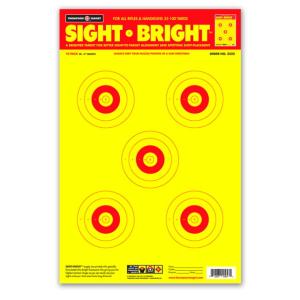 Thompson Target Sight Bright Ultra Bright Paper Shooting Targets 12.5x19, 100 Pack, Yellow, Large, 2222-100