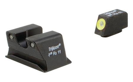 Trijicon Heavy Duty Night Sight Set, Yellow Front Outline, Walther PPX/PPS/PPS M2, Black, 600742