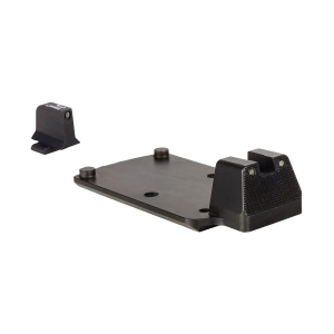 Trijicon RMR Mount w/Integrated Bright & Tough BLK Outline Front/Rear Night Sight Set for Sig Sauer M17/M18 Commercial Variant 601124