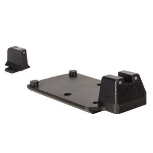 Trijicon RMR Mount w/Integrated Bright & Tough BLK Outline Front/Rear Night Sight Set for Sig Sauer M17/M18 Military Variant 601125