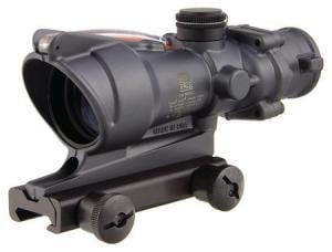 Trijicon ACOG 4x32 Scope With TA51 Mount Dual Illuminated Red Crosshair .223 Ballistic Reticle Cerakote Sniper Gray