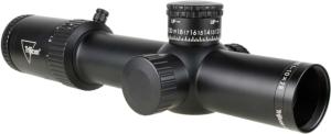 Trijicon Credo HX 1-10x28 First Focal Plane 30mm Tube Riflescope w/Red/Green MOA Segmented Circle Enhanced, Satin Finish, Exposed Elevation Adjuster w/Return to Zero Feature, Black, 2900049