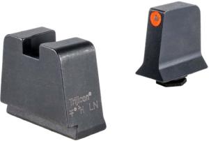 Trijicon Suppressor/Optic Height Sight Set, Orange Front/Metal Rear & Green Front Lamp, Glock 42, 43, 43x, 43e, 48, Black, 601146