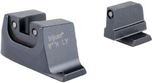 Trijicon Suppressor/Optic Height Sight Set with Black Front/Black Rear & Green Tritium - for M&P C.O.R.E, M&P M2.0 Optics Ready, Black, 601150
