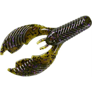 YUM Craw Chunk - Green Pumpkin Purple Flake - 2-3/4''