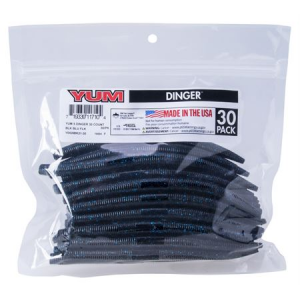 Yum Dinger Soft Stick Bait - Black/Blue Flake