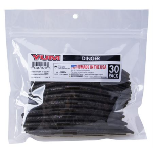 Yum Dinger Soft Stick Bait - Green Pumpkin/Purple Flake