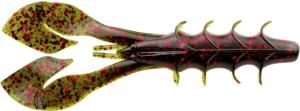 Yum Spine Craw Bait, 3.75in, Wtrmln Red Flake, YSCR302
