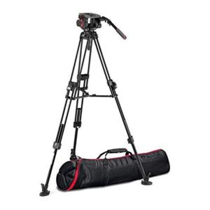 Manfrotto 509HD Video Head with Fast Twin Leg Tripod and 2-in-1 Spreader in Black