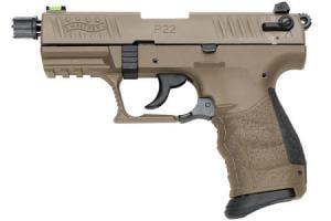 Walther USA P22 Pistol .22 LR 3.4in Threaded 10rd FDE 5120353