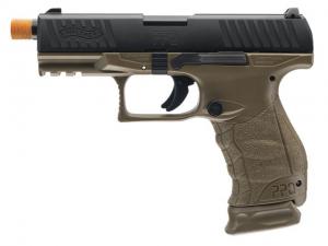 Elite Force Walther PPQ TAC GBB Airsoft Pistol,Gen 3, Black/Dark Earth Brown 2272808