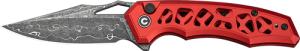 CIVIVI KNIFE ANAAKI 2.98” SKELETONIZED RED DAMASCUS