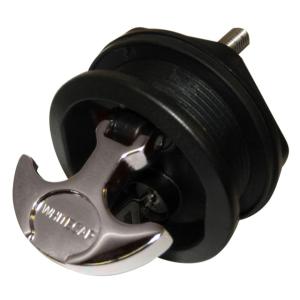 Whitecap T-Handle Latch - Chrome Plated Zamac/Black Nylon - Locking - Freshwater Use Only, S-226BC