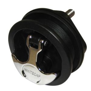 Whitecap T-Handle Latch - Chrome Plated Zamac/Black Nylon - No Lock - Freshwater Use Only, S-230BC