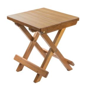 Whitecap Grooved Top Fold-Away Table/Stool Teak, 60034