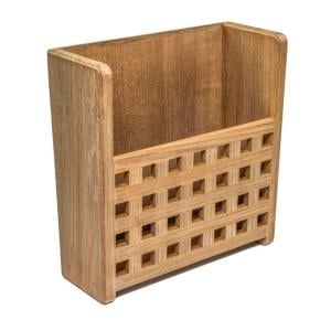 Whitecap Grate Front Magazine Rack Teak, 62502