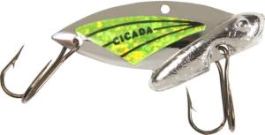 Reef Runner Cicada Blade Lure, Silver/Chartreuse, 2in, 3/8oz, 40101